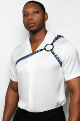 Blue Double Chain Gladiator Stainless Steel