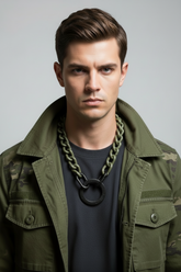 Military Green Neck Chain