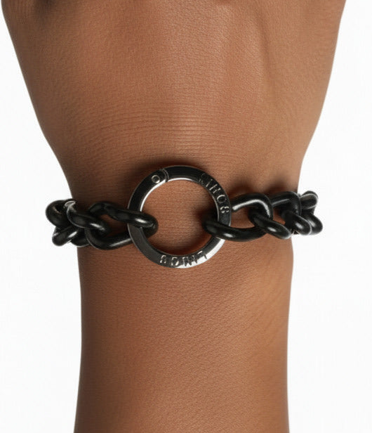 Satin Black Chain Bracelet