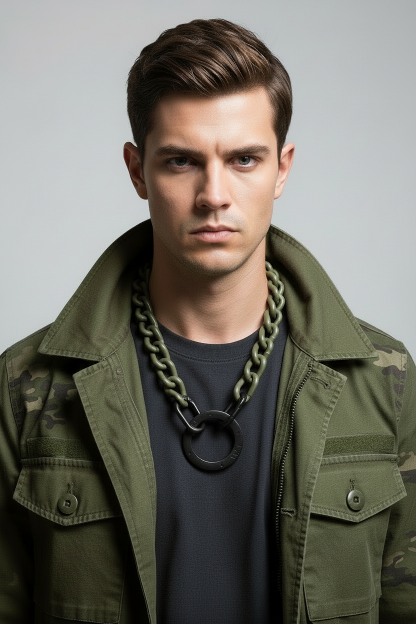 Military Green Neck Chain